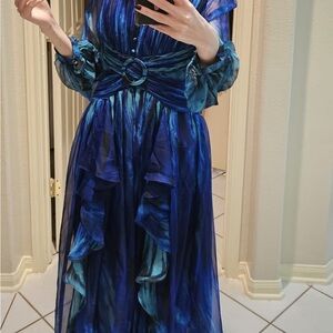 Elegant Blue Women's Dress